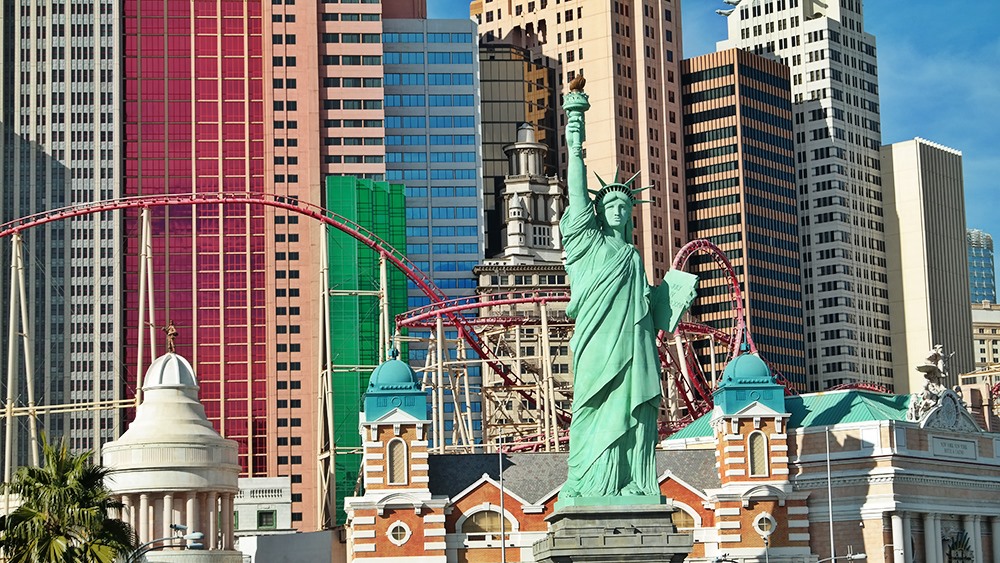 Las Vegas Hotel New York New York Freiheitsstatue Fassade 2