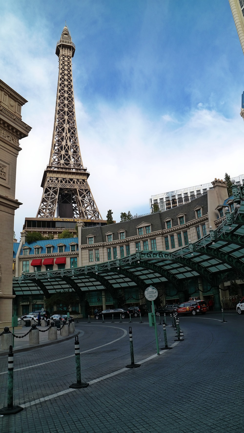 Las Vegas Hotel Paris Eiffelturm Einfahrt