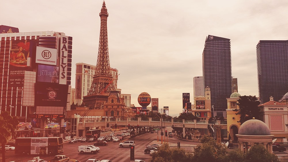 Las Vegas Hotel Paris Heissluftballon Eiffelturm Strip