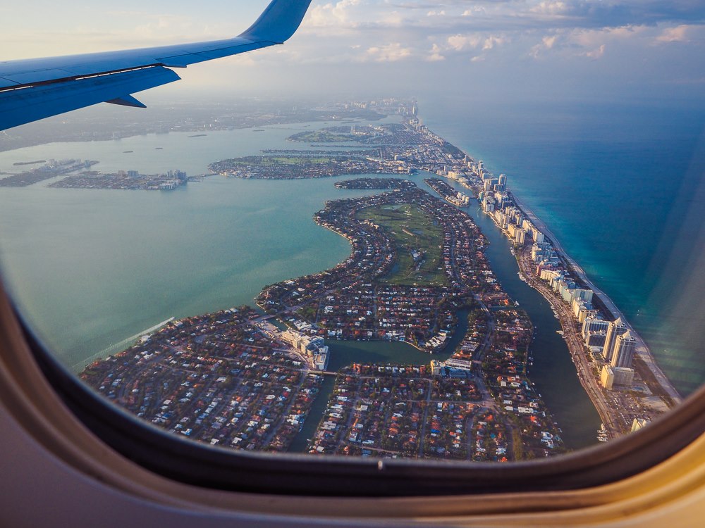 Miami Beach aus der Luft Flugzeug 1