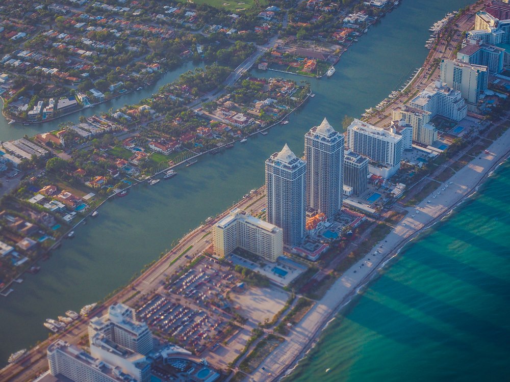 Miami Beach aus der Luft Flugzeug 2