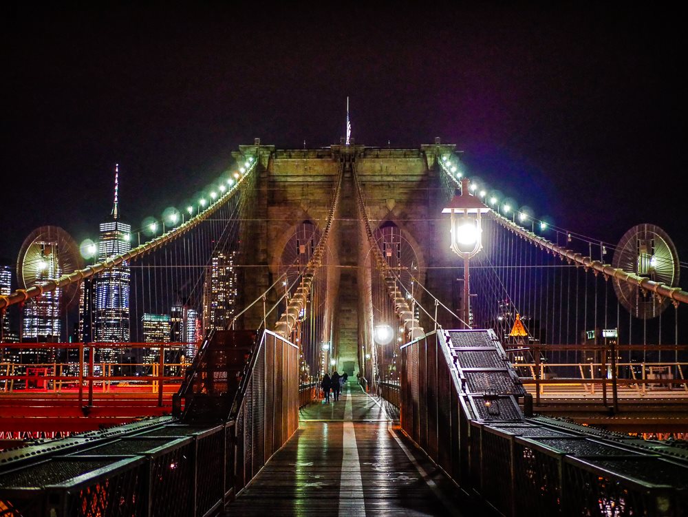 Brooklyn Bridge New York City Nacht 4