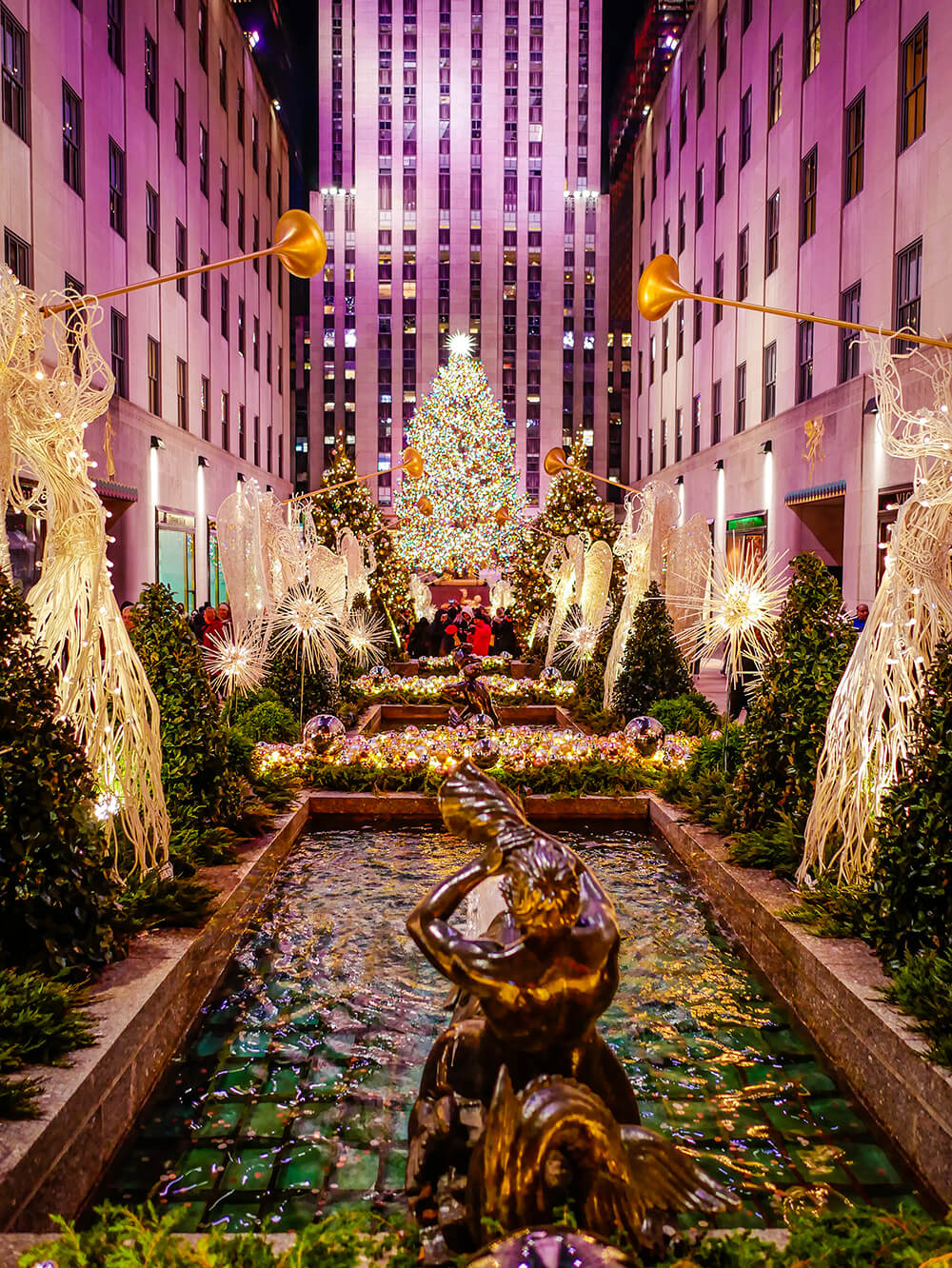 USA New York Weihnachten Winter Rockefeller Center 3